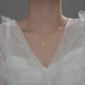 wholesale Sterling Silver Forest-style Star Moon Sweet Necklace for Women, Small and Fresh Korean Version Simple Elegant Collarbone Chain D7026-0-2