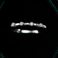Sterling Silver Hip-Hop Asymmetrical Stackable Ring with Moissanite for Wholesale-0-0