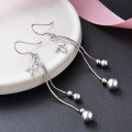 wholesale S925 Sterling Silver Korean Minimalist Style Simple Earrings, Women's Fashion Small Fresh Bead Ear Studs-0-2