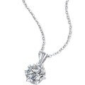 wholesale S925 Sterling Silver Fashion Pendant Necklace, Light Luxury High-End Sense, Blooming Pendant, Internet-Famous Hot-Selling Moissanite Necklace Jewelry-0-4