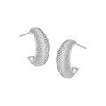 wholesale S925 Sterling Silver New Matte Frosted Diamond-Inlaid Stud Earrings for Women, High-End Minimalist Style, Small Luxury Silver Earrings-0-7