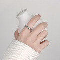wholesale S925 Sterling Silver Vintage Distressed Handcrafted Braided Adjustable Unisex Ring-0-3