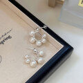 wholesale S925 Sterling Silver French Pearl Earrings for Women, Light Luxury, Niche, Advanced, Aloof Temperament, Little Chic Style, Hoop Earrings-0-1