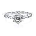 wholesale 9/10/14/18K White Gold/Rose Gold/Yellow Gold 1-Carat Moissanite Vine Ring, No Fading, Full Body Wedding Ring-0-5