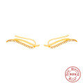 wholesale S925 Sterling Silver Geometric Diamond Inlaid Pearl Star Tassel Hoop Earrings for Trendy Girls-0-8