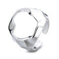 wholesale S925 Sterling Silver Irregular Exaggerated Personality Openwork Opening Ring French Ins Minimalist Style Ring for Women-0-4