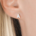 wholesale Metal material: 925 Sterling Silver Earring type: Stud Earrings Style: Luxury, High-end Feature: Inlaid with Zircon Design: 26 Letters Target audience: Women Use: Cross-border wholesale-0-3