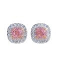 wholesale S925 Sterling Silver Pink Diamond Set Necklace Pendant Earrings Ring Ice Cut Radiant Cut Zircon High Carbon Diamond Ring-0-4