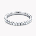 925 Sterling Silver Three-Stone Moissanite Ring, Women's Trendy Minimalist Design-0-10