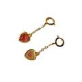 wholesale Gold-plated Sterling Silver Inlaid with Natural Turquoise Heart Pendant DIY Bracelet Necklace Beading Accessories Southern Red Agate and Tourmaline-0-4