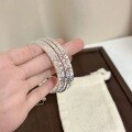 wholesale S925 Sterling Silver Small Niche High-End Sparkling Icy Crushed Ice Bracelet Solid Glittering Light Luxury Fashion Bangle-0-0