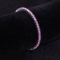 wholesale S925 sterling silver new bracelet 3/4/5mm tennis chain with lab-grown blue and pink sapphires fashion-0-2