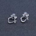 wholesale Designer Natural Topaz Earrings, New European and American Light Luxury S925 Silver Inlaid with Natural Colored Gemstone Stud Earrings-0-3