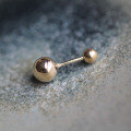 wholesale 9K solid gold classic small ball ear studs for sleeping-0-4