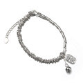 wholesale S925 Sterling Silver Chinese Style Bamboo Node Broken Silver Bell "Sui Sui Ping An" Design Bracelet S6952-0-4