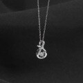 wholesale S925 Sterling Silver Bowlucky Bag Diamond Inlaid Necklace for Women, Fashion Minimalist Niche Design Versatile Collarbone Chain Jewelry-0-1