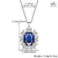 wholesale S925 Sterling Silver High Carbon Diamond Flower Collarbone Necklace, Luxurious and Gorgeous, Premium Royal Retro High-End Banquet Necklace-0-3