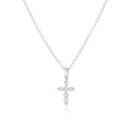 wholesale Metal: Classic diamond-studded cross collarbone necklace, hot-selling on INS, trendy in Korea's Dongdaemun-0-4
