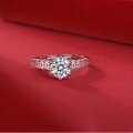 925 Silver Moissanite Ring Hollow Coin Fashion Jewelry Wholesale-0-2