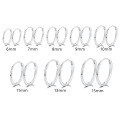 wholesale 925 Sterling Silver Minimalist Smooth Light Luxury High-end Ear Hoops, Round INS Geometric Plain Circle Unisex Earrings-0-6