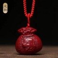 wholesale Metal material Zhu sand genuine product twelve Chinese zodiac fortune bag pendant for men and women purple gold sand money bag necklace accessory Year of the Dragon hanging piece-0-15