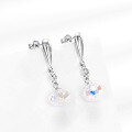 wholesale S925 sterling silver Korean minimalist earrings for women, small and unique design, vintage and trendy, elegant and versatile earrings-0-3