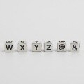 wholesale 925 Sterling Silver Letter Beads, Vintage Thai Silver Square Bracelet Spacer Beads DIY Handmade Stringing Beading Braided Cord Jewelry Accessories-0-1