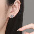S925 Sterling Silver Moissanite Butterfly Mini Pearl Earrings Wholesale-0-2