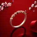 wholesale Rose Gold Plated 925 Silver Simulated Diamond Oval 9*13 Ice Flower Cut Diamond Cut 4 Carat Ring-0-1