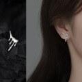 wholesale S925 silver irregular water flow personality ear studs Korean version minimalist drop earrings M00887-0-2