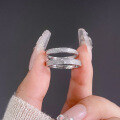 wholesale S925 Sterling Silver YaXi Couple's Ring Pair, Small Niche Design, Minimalist and Versatile Unisex Matching Bands with Adjustable Open Ring-0-3