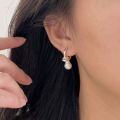 wholesale S925 Sterling Silver Pearl Earrings for Women, New Korean Style Elegant Fashion Minimalist Earrings, High-End Trendy-0-3