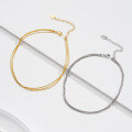 wholesale S925 Sterling Silver Minimalist Snake Chain Triple-Layer Anklet for Women, Beach Foot Jewelry Wholesale-0-2