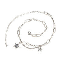 wholesale S925 Sterling Silver Internet-Famous Short Diamond-Encrusted Star Necklace Bracelet Elegant and Luxurious Design Collarbone Chain-018L necklace / approximately 12.2g 925 silver