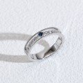 wholesale 18K Gold Retro Sapphire New Style Diamond Ring for Women, Small and Unique Design, 9K Gold Moissanite Gemstone Couple's Matching Bands-0-0