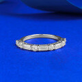 wholesale S925 Silver European and American Style Full Diamond Geometric Stacking Ring, Simple Daily Wear Ins Style-0-5
