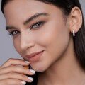 wholesale Metal Material: 925 Sterling Silver Cross-border new fashion earrings, small and exclusive high-end feel, expertly set with moissanite, versatile ear hoops and studs-0-3