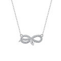 wholesale Sterling Silver 8 Infinite Love Necklace, Minimalist Snake Infinity Symbol Necklace Popular in Europe and America-0-4