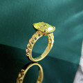 wholesale 925 Silver Mu Jing Jewelry New 9*11 Olive Green Ring Cross-Border Ins Style Fashion Versatile-0-2