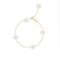 wholesale S925 Sterling Silver Versatile Long Pearl Necklace With Starry Accents-L881, Glass Beads, 18K Yellow Coating, Swimming Paint, Palladium Base, 8mm Glass Beads, 19cm &gt; 925 Silver