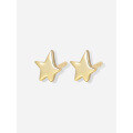 wholesale S925 Sterling Silver Asymmetric Five-pointed Star Stud Earrings, Minimalist Shiny Mini Star Earrings-0-4