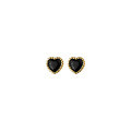 wholesale Metal Material: S925 Sterling Silver Ear Studs for Women, Korean Style Small and Fresh, Sparkling Sweet Golden Heart with Diamond Earrings G9105-0-4