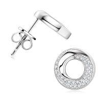 Sterling Silver Square Moissanite Stud Earrings for Women-Model M [Clearance Sale - Free Shipping] White Gold  925 Silver