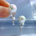wholesale 925 Silver New 10mm Pearl Ear Studs, Minimalist Design, Elegant and Versatile Earrings-0-2