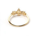 wholesale 925 Silver Gold Plated Korean Lady Style White Crystal Ring for Women Natural Jewelry Factory Wholesale-0-2