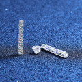 S925 Silver Full-Diamond Moissanite Fringe Earrings, Light Luxury Korean Style Wholesale-0-0
