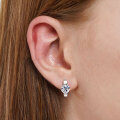 S925 Sterling Silver 1-Carat Moissanite Ear Cuffs, Minimalist & Versatile-0-1