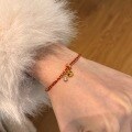 wholesale 925 Sterling Silver Woven Red String Bracelet for Women, Zodiac Year Gourd Design for Wealth, Exquisite Ladies Silver Jewelry-0-2