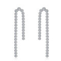 wholesale Sterling Silver Zhuo Zhifan New European and American Ins Style Tassel Micro-Inlaid Earrings Full Diamond Stud Earrings for Women Cross-Border Wish-0-0