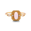 wholesale S925 Sterling Silver Geometric Art Nouveau Style Synthetic Opal Ring for Women, Drop Shipping Available for Autumn New Arrival by Dunli-0-4